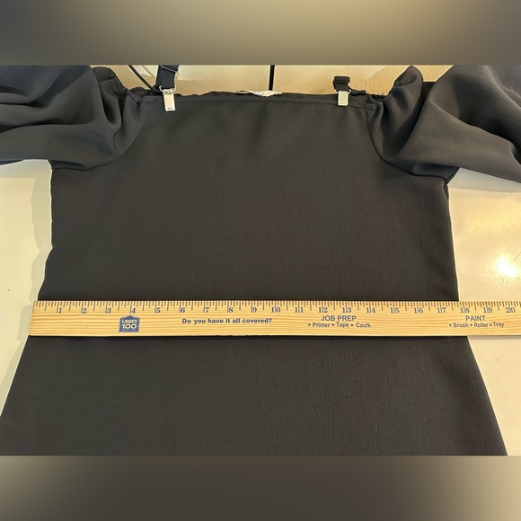 TIBI Suspender Dress Black Twill Mini Open Shoulder Straps Adjustable City Chic - Picture 11 of 15